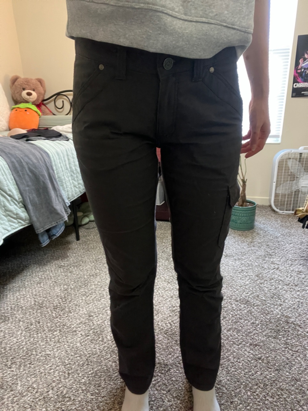 Slim Dark Grey Women's work Pants